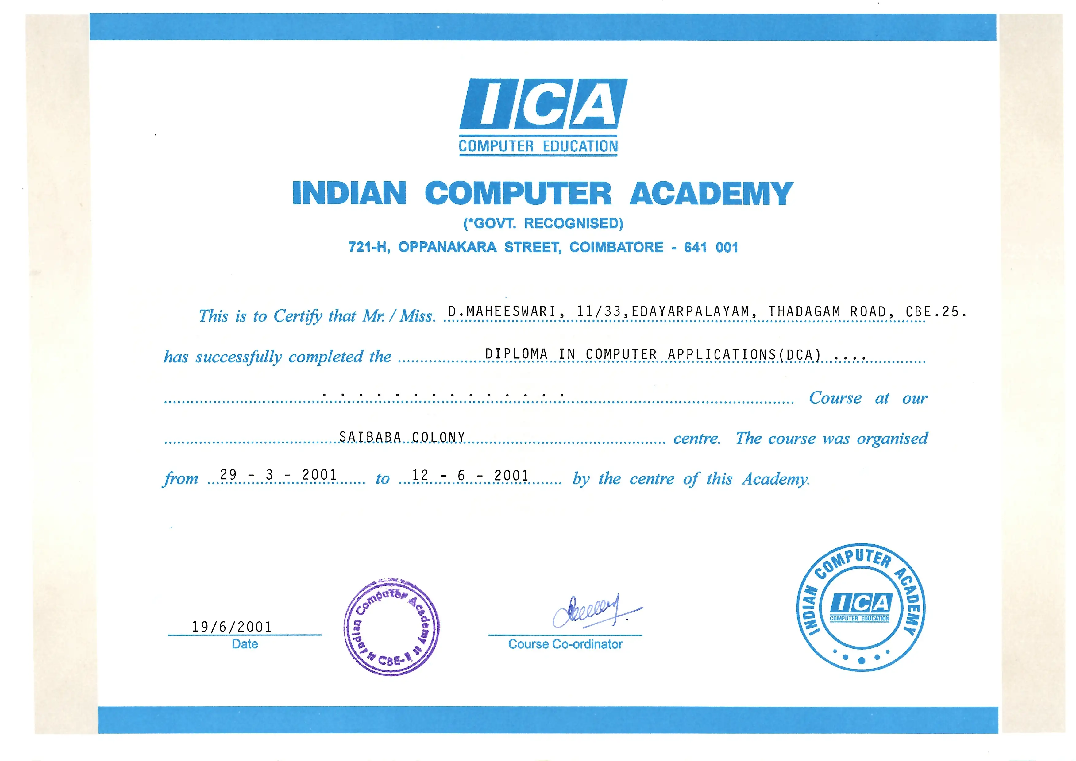 Certificate 7