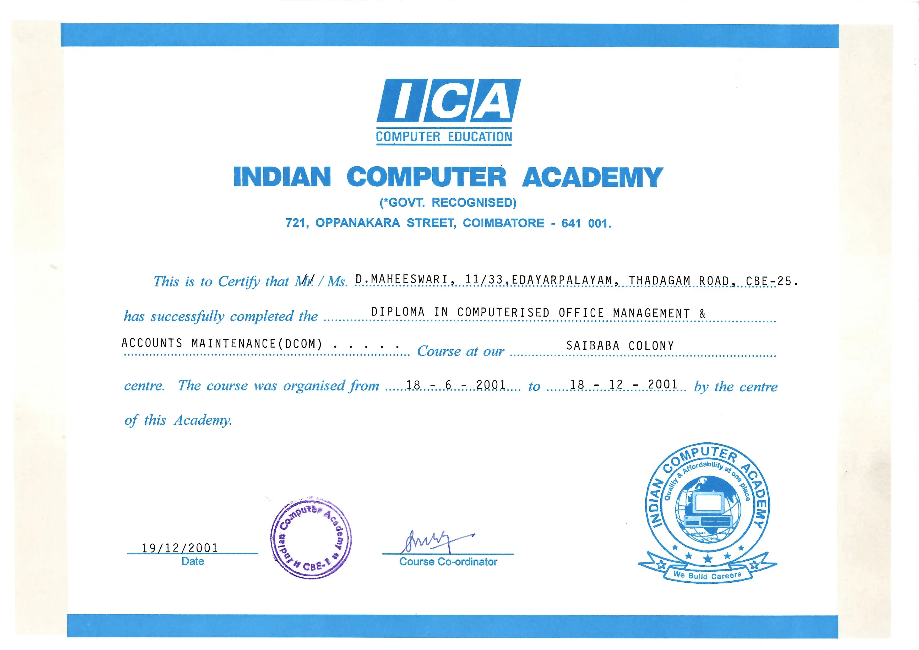 Certificate 8